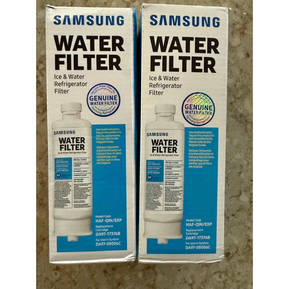 Samsung Refrigerator Water Filter HAF-QIN/EXP DA97-17376B Lot of 2 Genuine